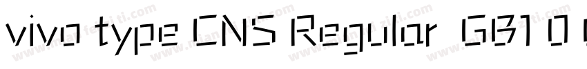vivo type CNS Regular  GB1 0 GBpc E字体转换